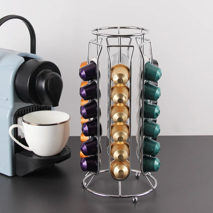 Nespresso-Kapselhalter – 36 Tassen – Getränkehalter – Kaffeetassenhalter – Silber