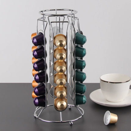 Nespresso-Kapselhalter – 36 Tassen – Getränkehalter – Kaffeetassenhalter – Silber