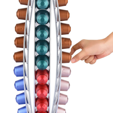 Nespresso Capsulehouder - 40 Cups - Cuphouder - Koffiecups Houder - Zilver