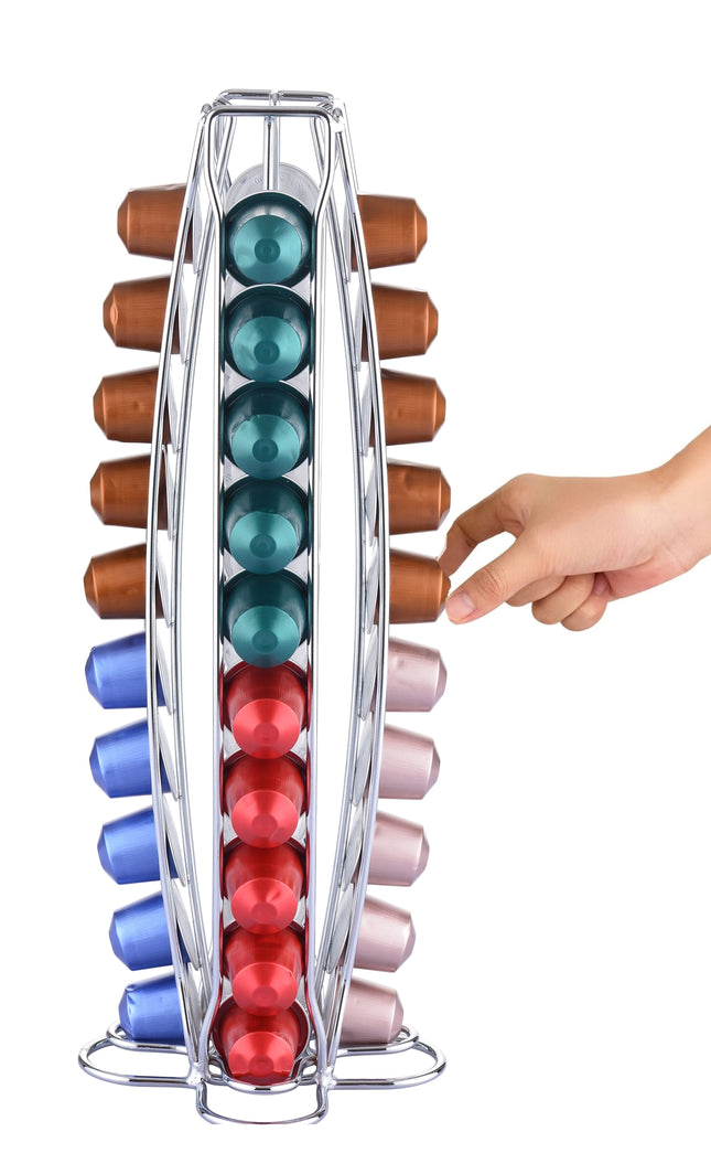 Nespresso Capsulehouder - 40 Cups - Cuphouder - Koffiecups Houder - Zilver