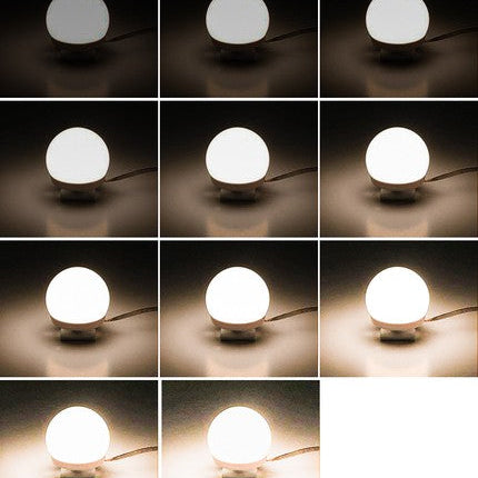 Hollywood Spiegellampen - 10 LED Lampen - Dimbaar - Spiegelverlichting met 3 Lichtstanden - Inclusief USB-Aansluiting