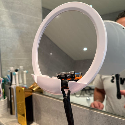Douchespiegel - Anti-Condens Spiegel - Met Zuignap - Fogless Scheerspiegel - Kunststof Spiegel voor Badkamer