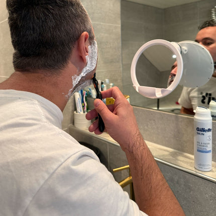 Douchespiegel - Anti-Condens Spiegel - Met Zuignap - Fogless Scheerspiegel - Kunststof Spiegel voor Badkamer