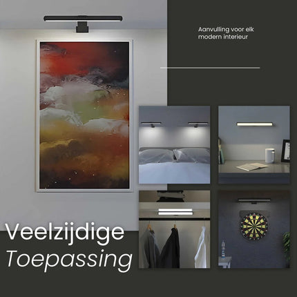 Oplaadbare Schilderijverlichting - Draadloze Wandlamp Oplaadbaar - Dimbaar LED - Snoerloos