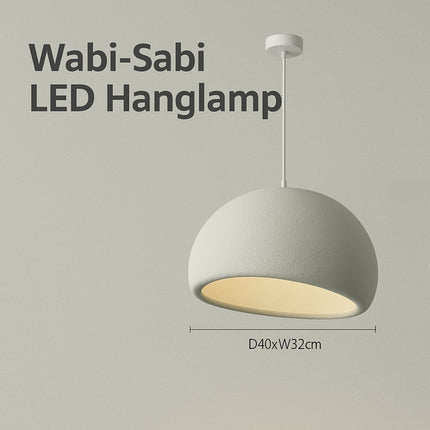 Kadirelli - Hanglamp – Plafonniere Plafondlamp – Wabi Sabi – Japandi Hang Lamp – 40 CM – Wit – Slaapkamer Lamp – Hanglamp Eetkamer