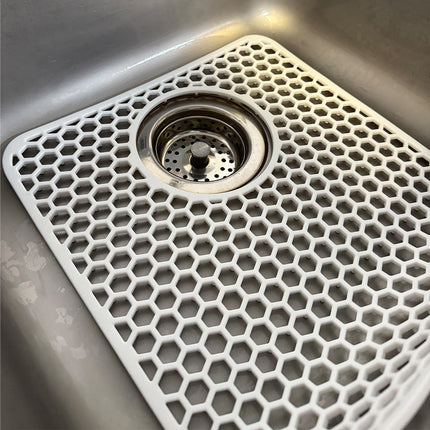 MONOO Gootsteenmat - Hexagon Patroon - Siliconen - BPA-Vrij - Extra Dik