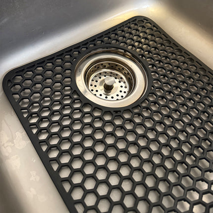 MONOO Gootsteenmat - Hexagon Patroon - Siliconen - BPA-Vrij - Extra Dik