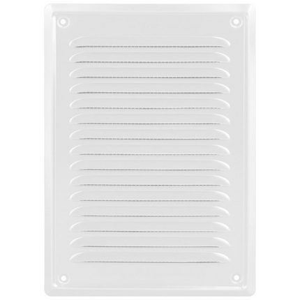 Rechthoekig ventilatierooster - Schoepenontwerp - Inclusief gaas
