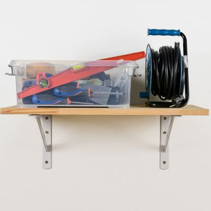 Maclean Plankdrager Wit - 2 stuks - 270 x 395mm - Epoxystaal - Plankdragers - TEKZEN