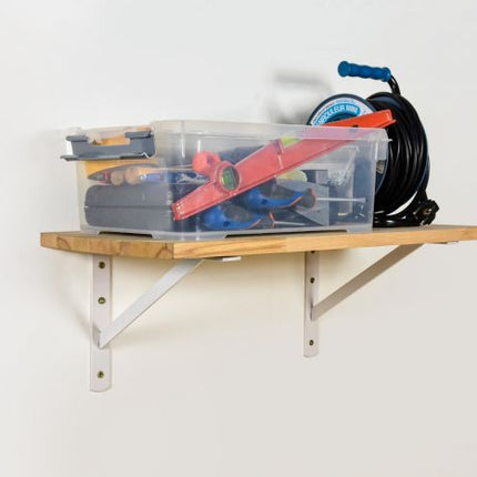 Maclean Plankdrager Wit - 2 stuks - 270 x 395mm - Epoxystaal - Plankdragers - TEKZEN
