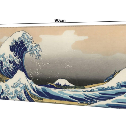 Gaming Muismat - Big Wave - 90x40cm - Extra Brede Muismat - XXL Mousepad voor Gamers