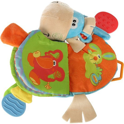 Activity Rattle Ezel - Rammelaar - Sensorisch Boekje - Baby - Multi Bijtringen - Seprio