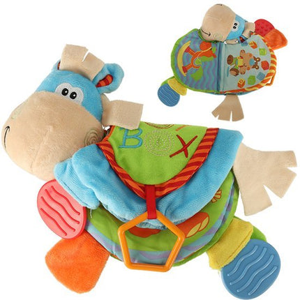 Activity Rattle Ezel - Rammelaar - Sensorisch Boekje - Baby - Multi Bijtringen - Seprio