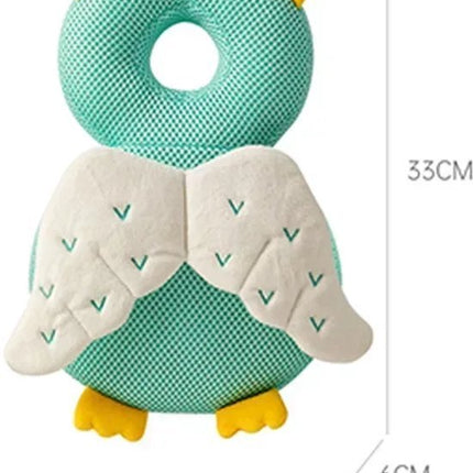 BabyHoofd Veiligheidskussen Serie - Hoofd - en Rugbeschermer voor Peuters - Schildpad - Groen - Met sluiting - Seprio