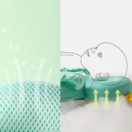 BabyHoofd Veiligheidskussen Serie - Hoofd - en Rugbeschermer voor Peuters - Schildpad - Groen - Met sluiting - Seprio