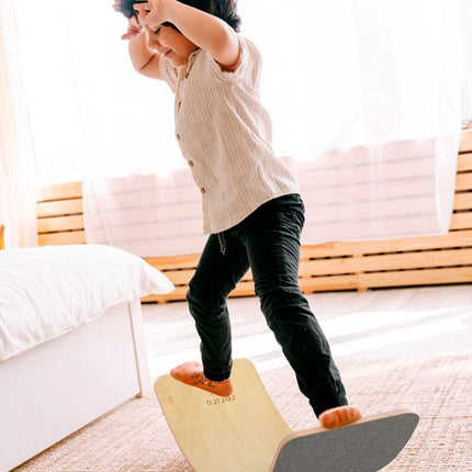 Balance Board Kinderen - Sensomotorisch Balansspeelgoed Jongen en Meisje - Houten Balansbord voor Peuter, Kleuter en Kind - Educatief Speelgoed Voor Motoriek - Vanaf 3 jaar - Seprio