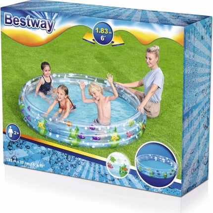 Bestway - Deep Dive 3 - Ring Kinderzwembad - 183 x 33 cm - Rond - Seprio