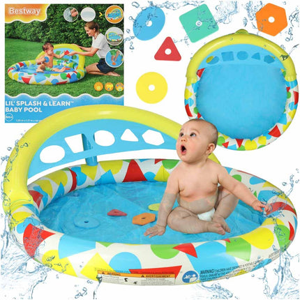 Bestway - Opblaasbaar Peuter Zwembad met Vormpjes Sorteerder - 120 cm Rond - Seprio