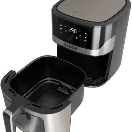 Black & Decker BXAF6500E Enkel 6,5 l Vrijstaand 1600 W Friteuse met weinig vet Zwart, Grijs - Seprio