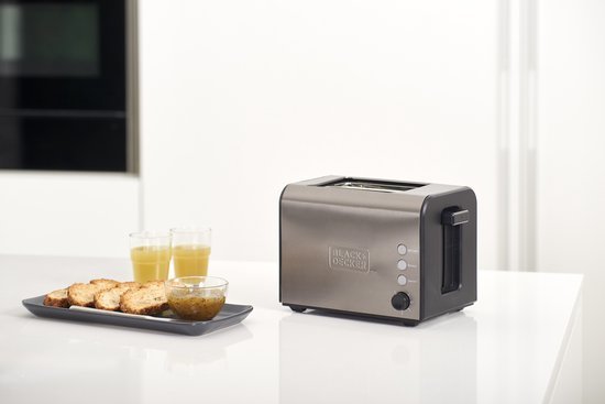 Black & Decker BXTOA900E - broodrooster - zwart - roestvrijstaal - Seprio