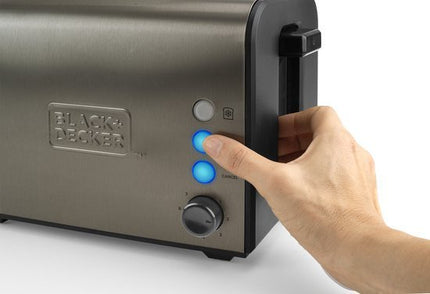 Black & Decker BXTOA900E - broodrooster - zwart - roestvrijstaal - Seprio