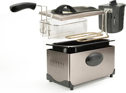 Black & Decker Elektrische Friteuse BXDF2100E 2100W 3L Geurloos Temperatuurkeuze Roestvrij staal - Seprio