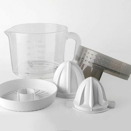 BLACK+DECKER - Automatische Citruspers 30W | Glazen Kom 1L | Dubbele Rotatierichting | Pulpregelaar | Verwijderbare Kegels | Vaatwasmachinebestendig | Compact Opbergsysteem - Seprio