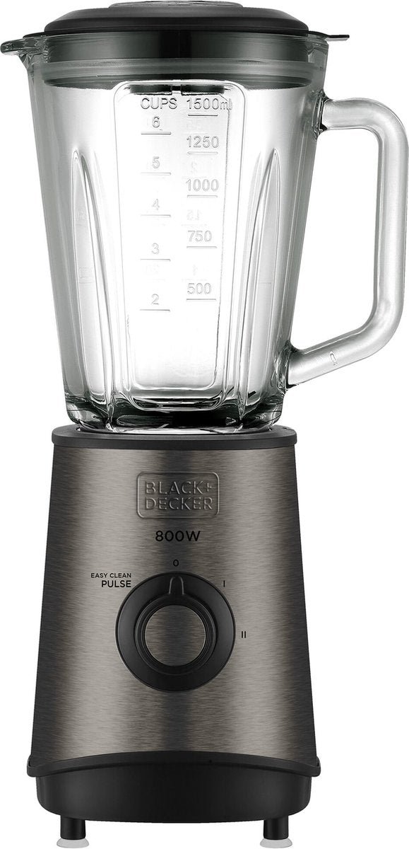 BLACK+DECKER - Blender - 1,5 Liter - 800 Watt - Blender & Smoothie maker - Zwart - Seprio