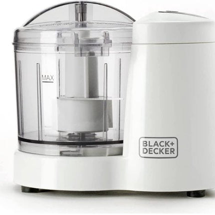 BLACK+DECKER BXCH120E Mini Blender - 120W - 350 ml - RVS Messen - 1 Snelheid - Compact & Eenvoudige Bediening - Makkelijk Reinigen - Wit/Grijs - Smoothies, Sauzen & Babyvoeding - Seprio
