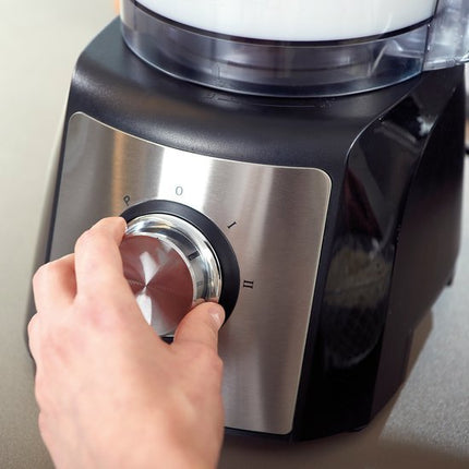 BLACK+DECKER - BXFPA1200E - Keukenmachine 1.200 W - Karaf 1,5L - 2 Snelheden/Turbofunctie - 8 Accessoires - Roestvrijstalen Afwerking - Anti - vingerafdruk - BPA - vrij - Seprio