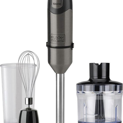 Black+Decker BXHBA1000E - Multifunctionele Staafmixer met Blender en Klopper - 1000 W - RVS - Seprio