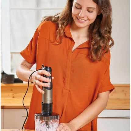 Black+Decker BXHBA1000E - Multifunctionele Staafmixer met Blender en Klopper - 1000 W - RVS - Seprio