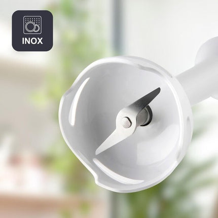 Black+Decker - Handblender BXHB500E 600W | Compact en Ergonomisch Ontwerp | Afneembare Kunststof Staaf | Anti - Spat | Inclusief Maatbeker | Kunststof | Wit - Seprio