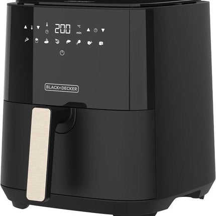 BLACK+DECKER - Heteluchtfriteuse - 5L - 8 Programma's - Antiaanbaklaag - Zwart - 1450W - Seprio