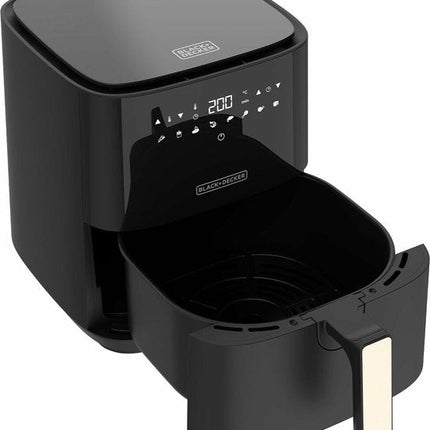 BLACK+DECKER - Heteluchtfriteuse - 5L - 8 Programma's - Antiaanbaklaag - Zwart - 1450W - Seprio
