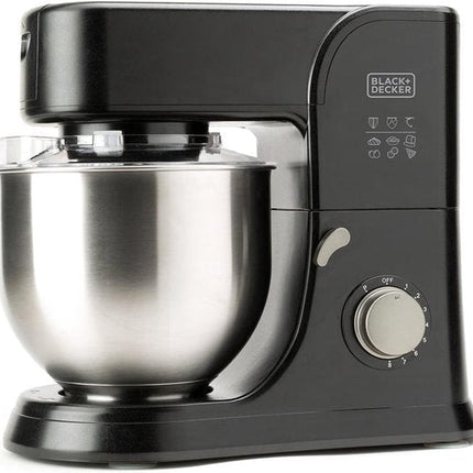BLACK+DECKER - Keukenmachine 1000W - Keukenrobot - Foodprocessor - Keukenmixer RVS - 5.2L - Zwart - Seprio