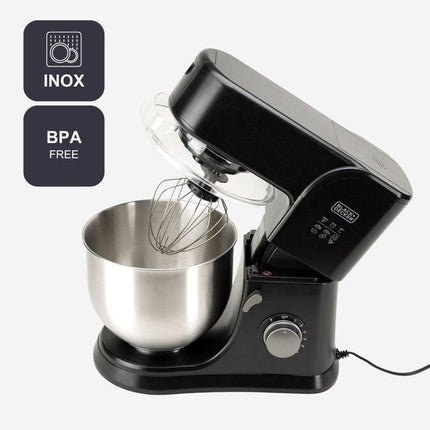 BLACK+DECKER - Keukenmachine 1000W - Keukenrobot - Foodprocessor - Keukenmixer RVS - 5.2L - Zwart - Seprio