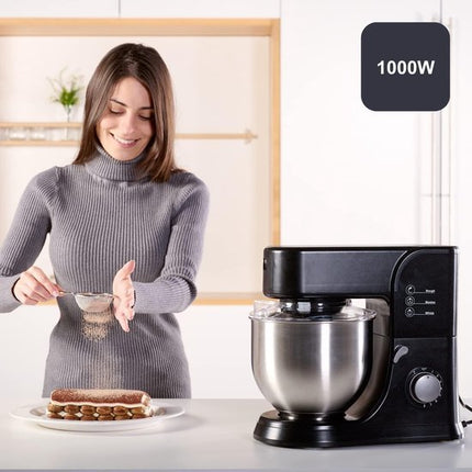 BLACK+DECKER - Keukenmachine 1000W - Keukenrobot - Foodprocessor - Keukenmixer RVS - 5.2L - Zwart - Seprio