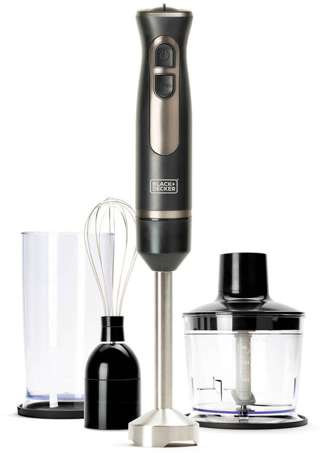 BLACK+DECKER - Staafmixer - 800W - 20 Instelbare Snelheden - Turbo - functie - RVS Messen - Anti - Spat Design - BPA - vrij - Accessoires Vaatwasmachinebestendig - Seprio