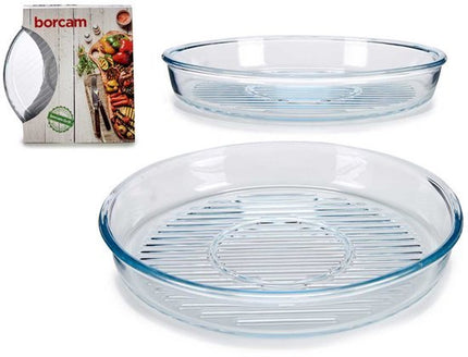 Borcam - Ovenschaal Rond 32 cm - Ovenschaal met Grill - Glas - Seprio