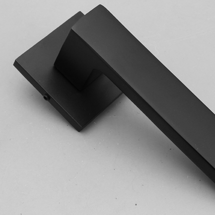 Design Deurbeslagset - Zwart - Aluminium - Vierkant - Deurklink voor Binnendeur - Seprio