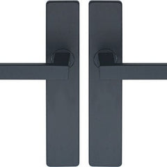 Deurklink Op Schild - Mat Zwart - Deurkruk - Deurbeslag Set - Incl. Bevestigingsmateriaal - Terugslagveer - Vierkant - Seprio