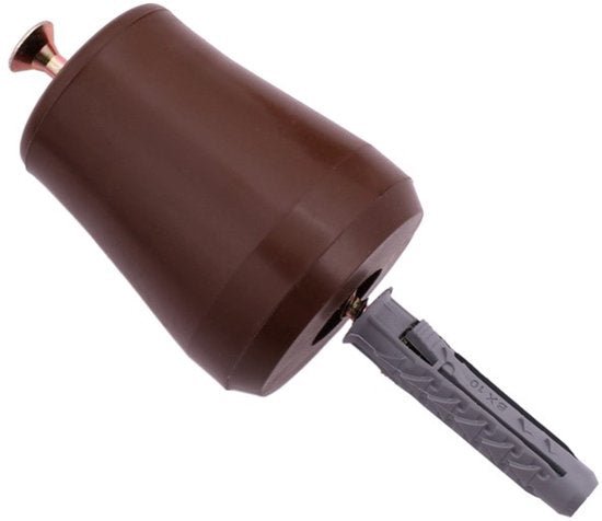 Deurstopper - Stootrand - Rubber - Bruin - Deurbumper - Deurbuffer - Binnen - Boren - Vloer of Muur - Seprio