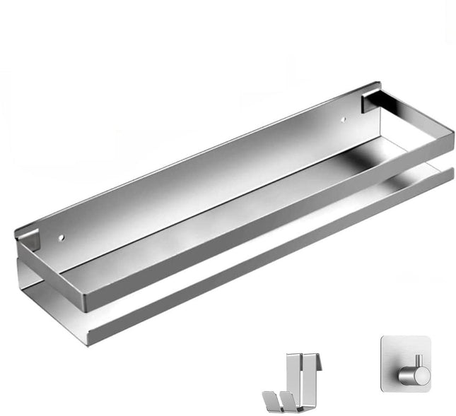 Doucherek - Douchemand - Badkamerrek - Rekje Voor In De Douche - Badkamer Plank - Shampoo Rekje - RVS - Rechthoekig Doucherek - Inclusief Montagemateriaal - 50 CM - Seprio
