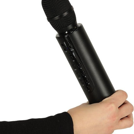 Draadloze Karaoke Microfoon - Bluetooth Karaoke Mic - Zwart - Inclusief Speaker Reverb en Muziekbediening - Ondersteunt Bluetooth en AUX - 2000mAh Accu - Voor Feestjes Zang en Entertainment - Seprio
