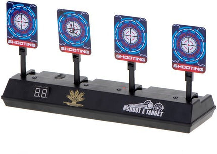 Elektrisch Schietdoel - Digitaal Target met 4 Doelen - Elektronische Schietschijf met Score Teller - Geschikt voor Foam Dart Blasters - Met Licht en Geluid - Schietspel voor Kinderen - Seprio