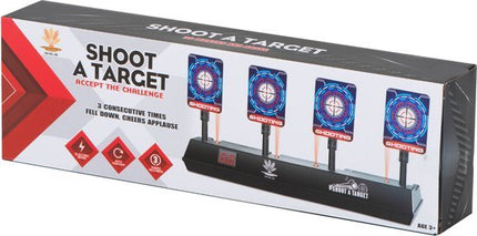Elektrisch Schietdoel - Digitaal Target met 4 Doelen - Elektronische Schietschijf met Score Teller - Geschikt voor Foam Dart Blasters - Met Licht en Geluid - Schietspel voor Kinderen - Seprio