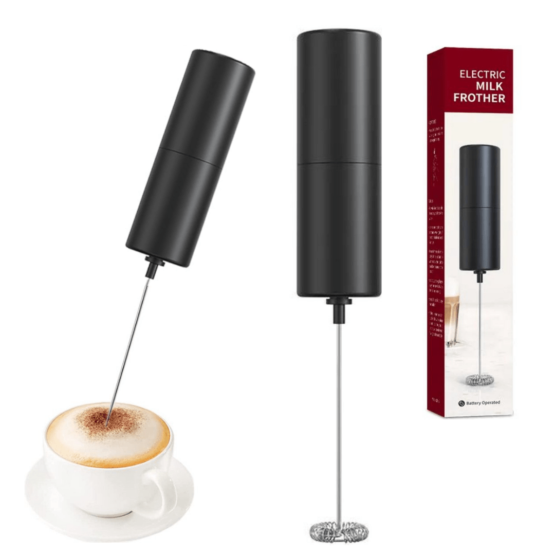 Elektrischer Milchaufschäumer - Manuell - Batteriebetrieben - Für Cappuccino, Frappé und Kaffee