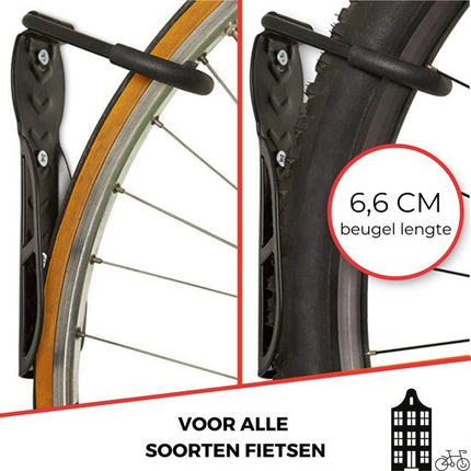 Fiets Ophangsysteem Set (2 stuks) - Ophangbeugel tot 25 kg - zwart - Seprio