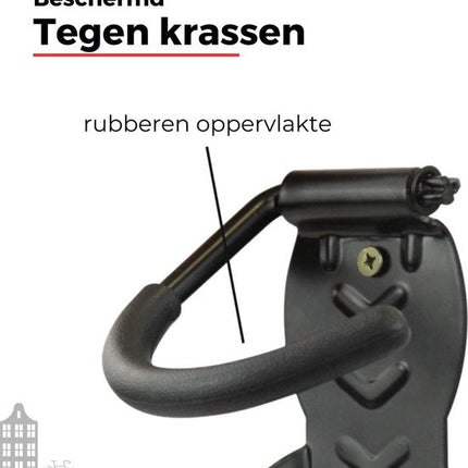 Fiets Ophangsysteem Set (2 stuks) - Ophangbeugel tot 25 kg - zwart - Seprio